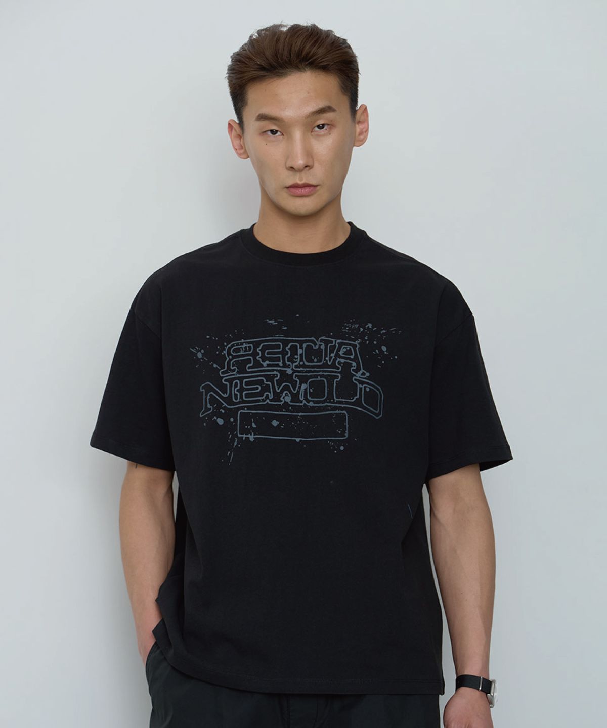 얼터 스튜디오(ALTER STUDIO) Splatter Print T-Shirt_Black