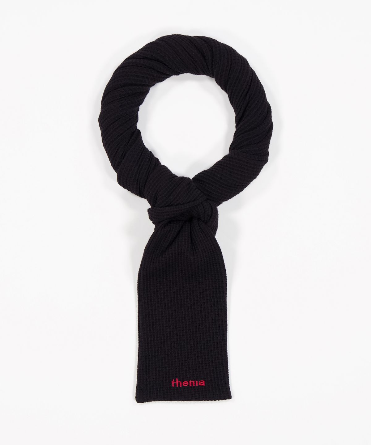 떼마(THEMA) SOFT WAFFLE LONG MUFFLER BLACK
