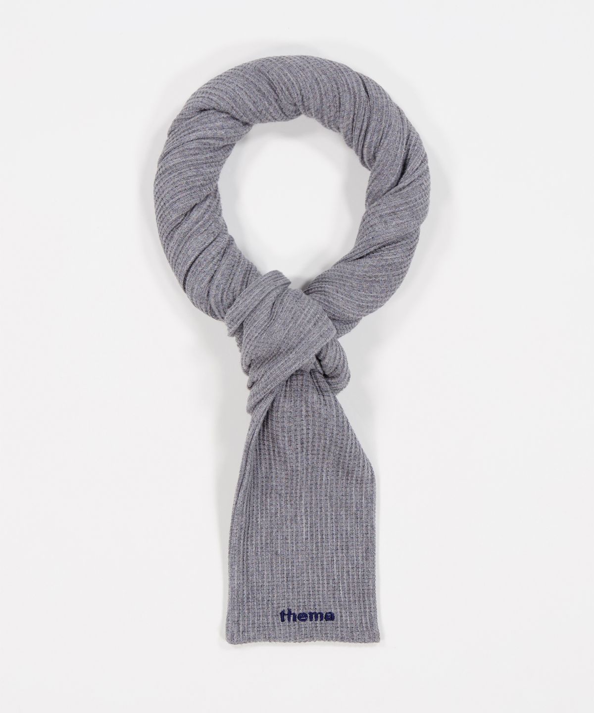떼마(THEMA) SOFT WAFFLE LONG MUFFLER GREY