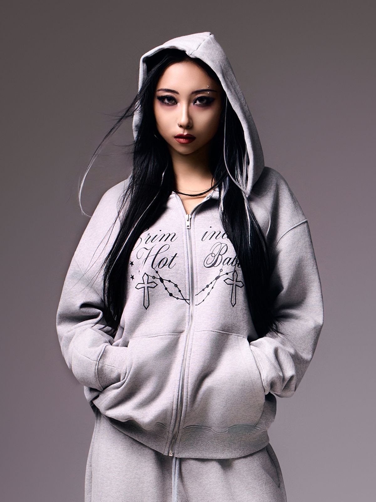 레피브(REPIVV) Criminally Hot Hoodie (Gray)
