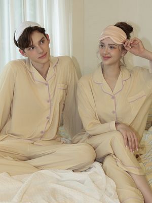 [2PACK] 버블리 커플잠옷 긴팔 파자마 상하의 세트