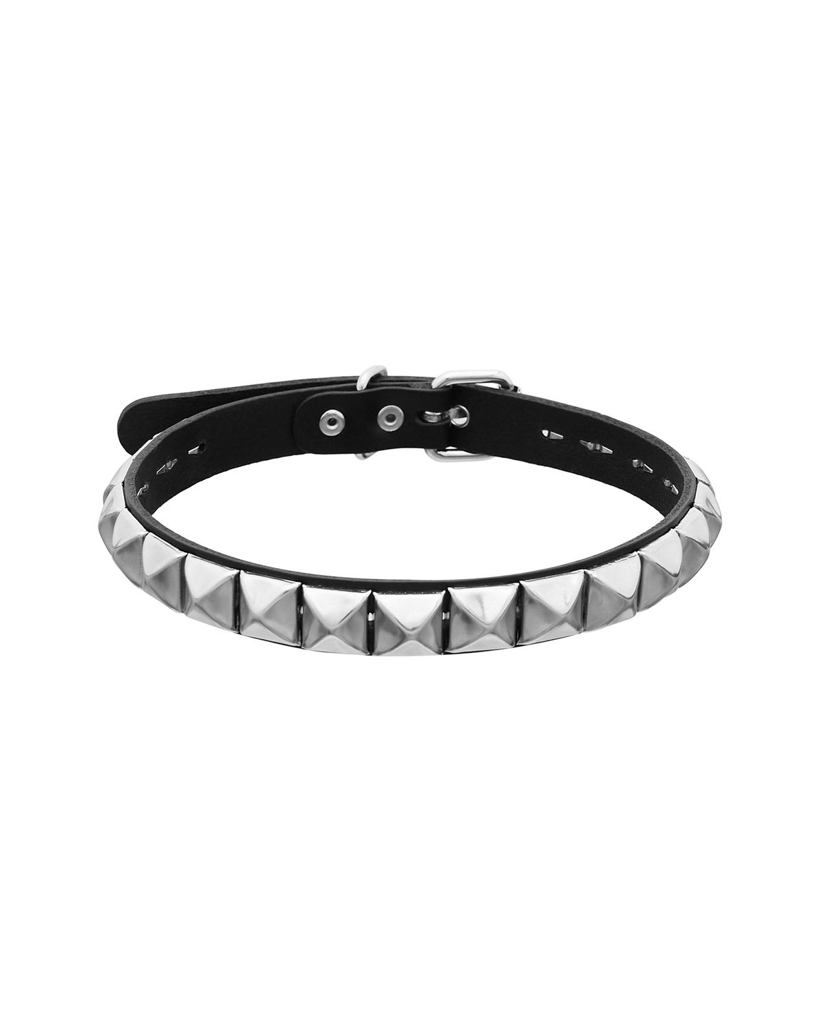 에브리벌스데이(EVERYBIRTHDAY) Square stud belt necklace Black