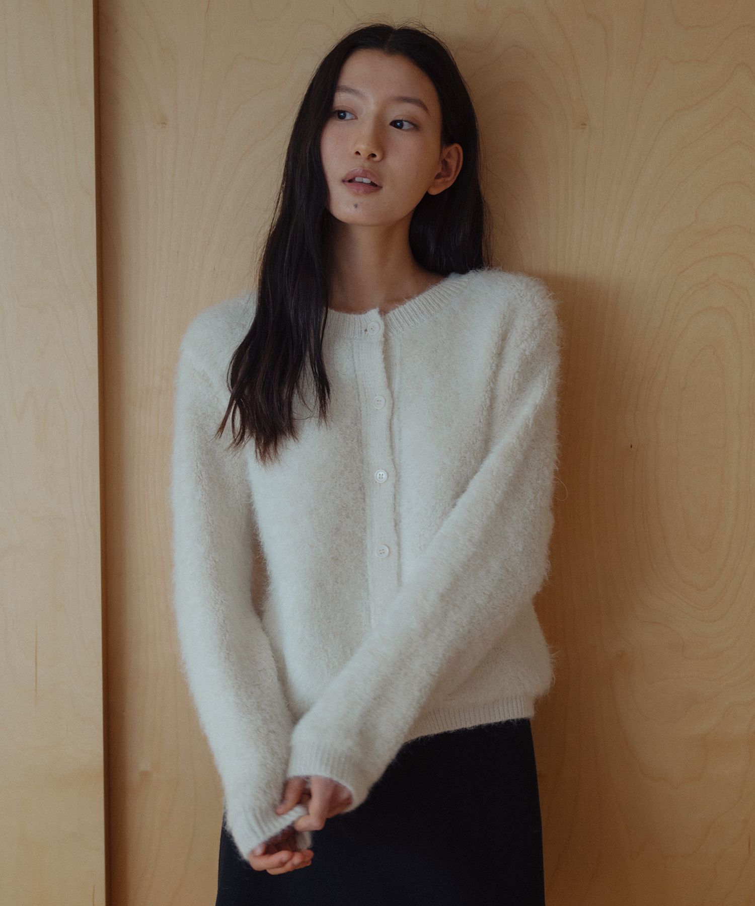 【新品】MUSINSA LAMINEZ ムシンサ ヘアリーハーフコート 白 LAMINEZ (ラミネズ) - | MUSINSA 公式