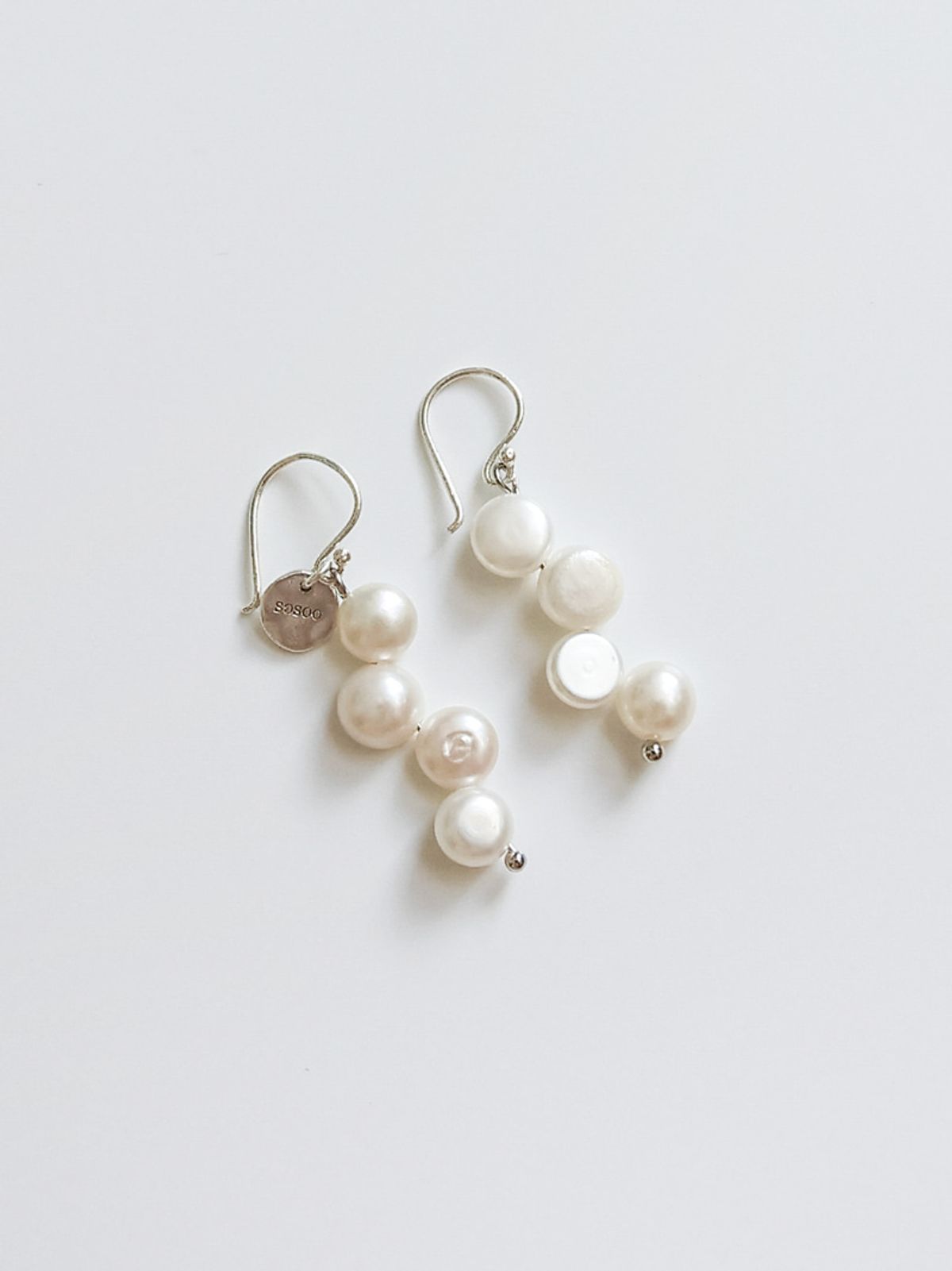 소수(SOSOO) Zigzag Natural Pearl Earrings
