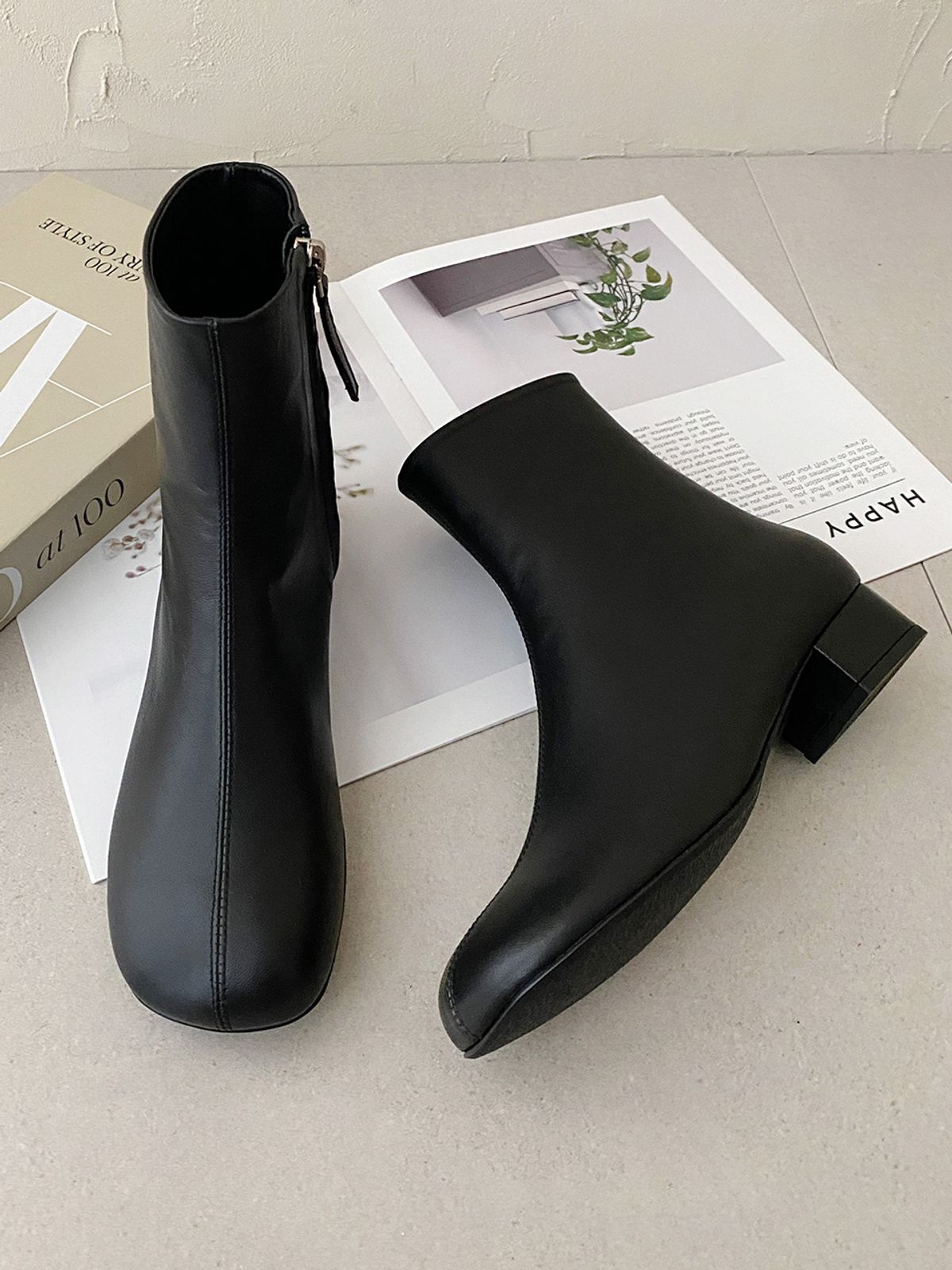 오드리(ODR) 웨이린 앵클부츠_Black 3cm ODRD240030