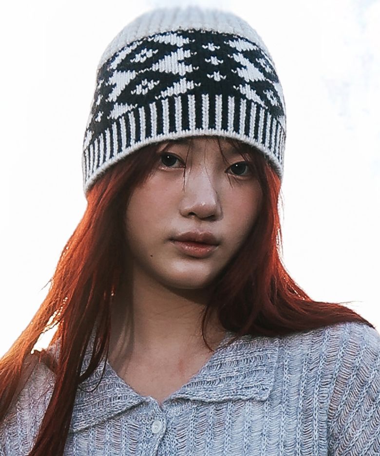 노르딕 자가드 비니 (Ivory)