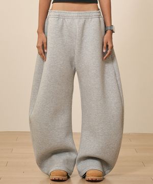 네오프렌 커브드 스웻팬츠 (멜란지그레이)