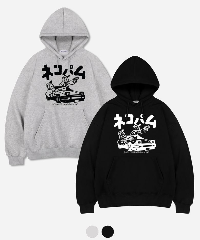 [2PACK] 네코 팜 가이즈 오버핏 후드 티셔츠