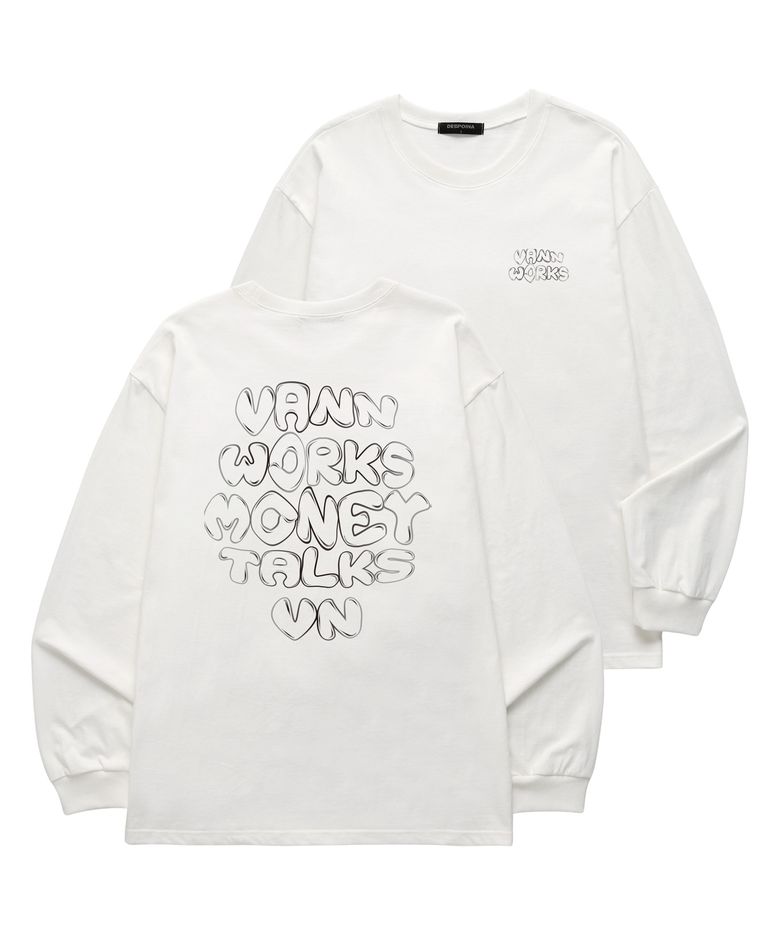 MONEY TALKS  롱슬리브 (VLS0122) 화이트