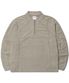 HEAVY WAFFLE HALF ZIP-UP - SAND GRAY
