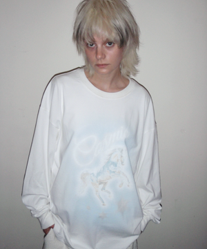 [ERTR X 니들]Cosmic Horse L/S T-shirt (white)