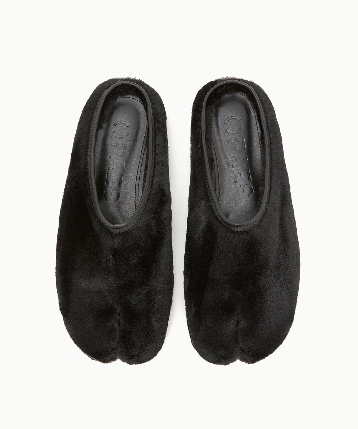 페이즈(PAES) Round Fur Low Mule / Black