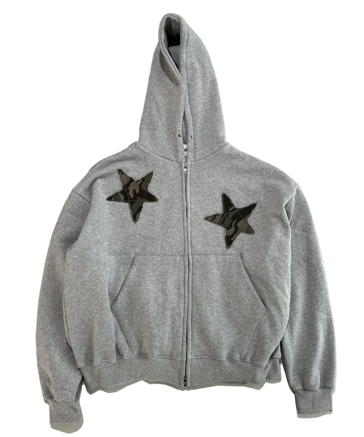 스케이터락(SK8ER ROCK) Star Napping Sweat Hood Zip-Up ((melange gray))