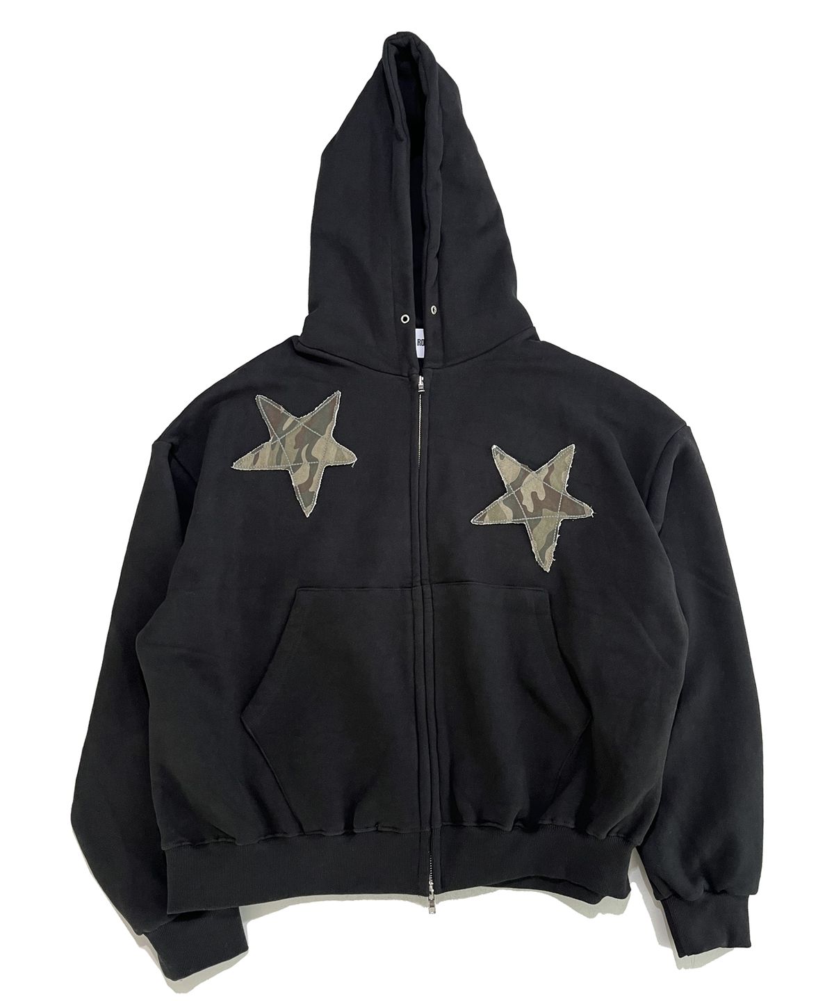 스케이터락(SK8ER ROCK) Star Napping Sweat Hood Zip-Up ((black))