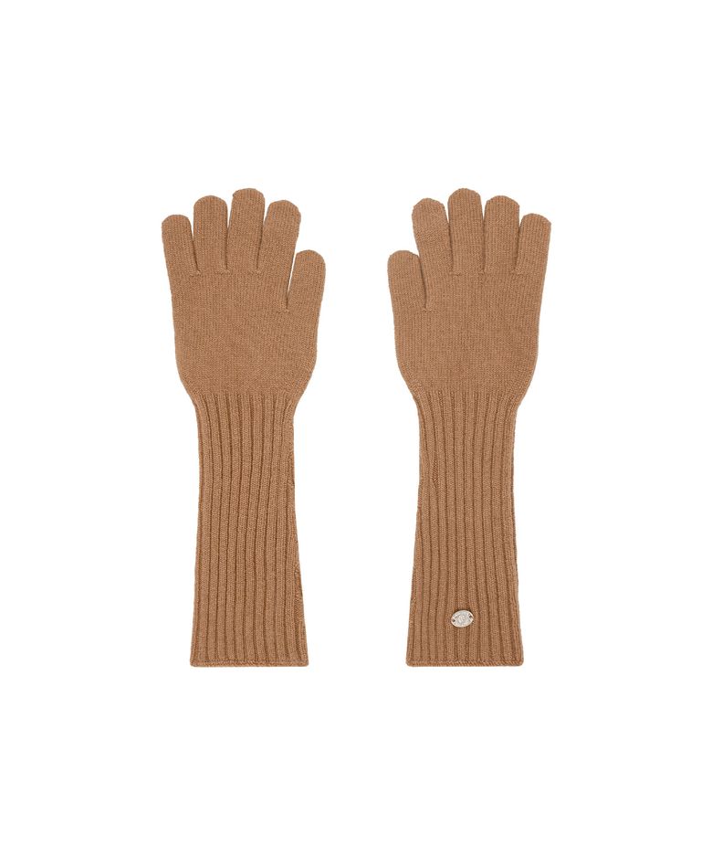 SIAC3094 울 블렌드 코이 니트 장갑_Camel beige