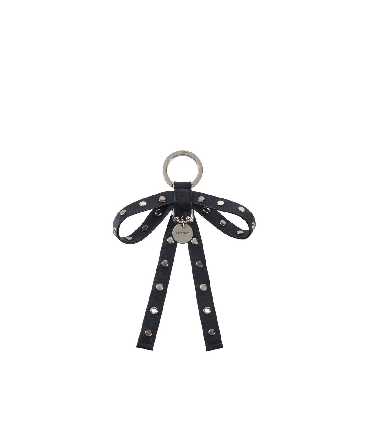 분크(VUNQUE) Goth Leather Ribbon Charm (고스 레더 리본 참) Black