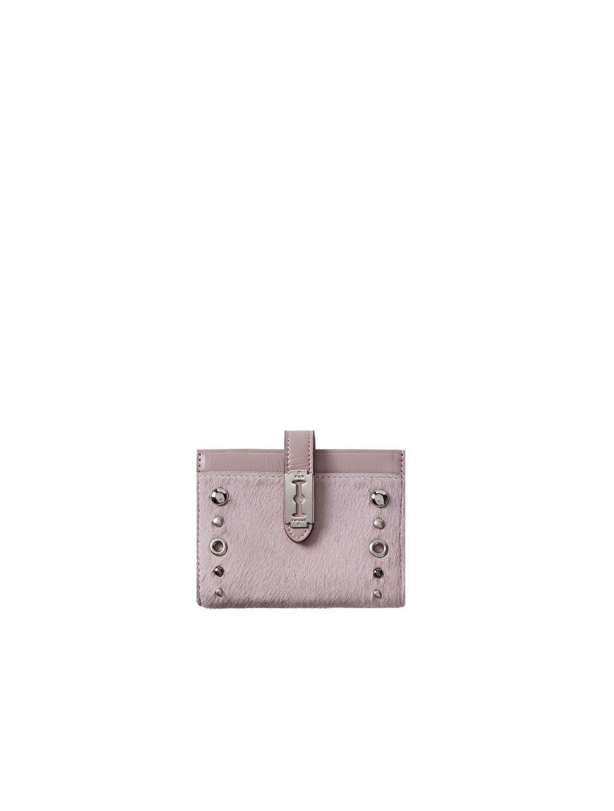 분크(VUNQUE) Magpie Goth Stud Card Wallet (맥파이 고스 스터드 카드지갑) Pink