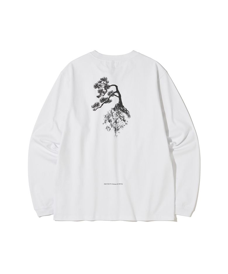 Welter Experiment X Wisdom Pine Long Sleeves T-Shirt_WHITE