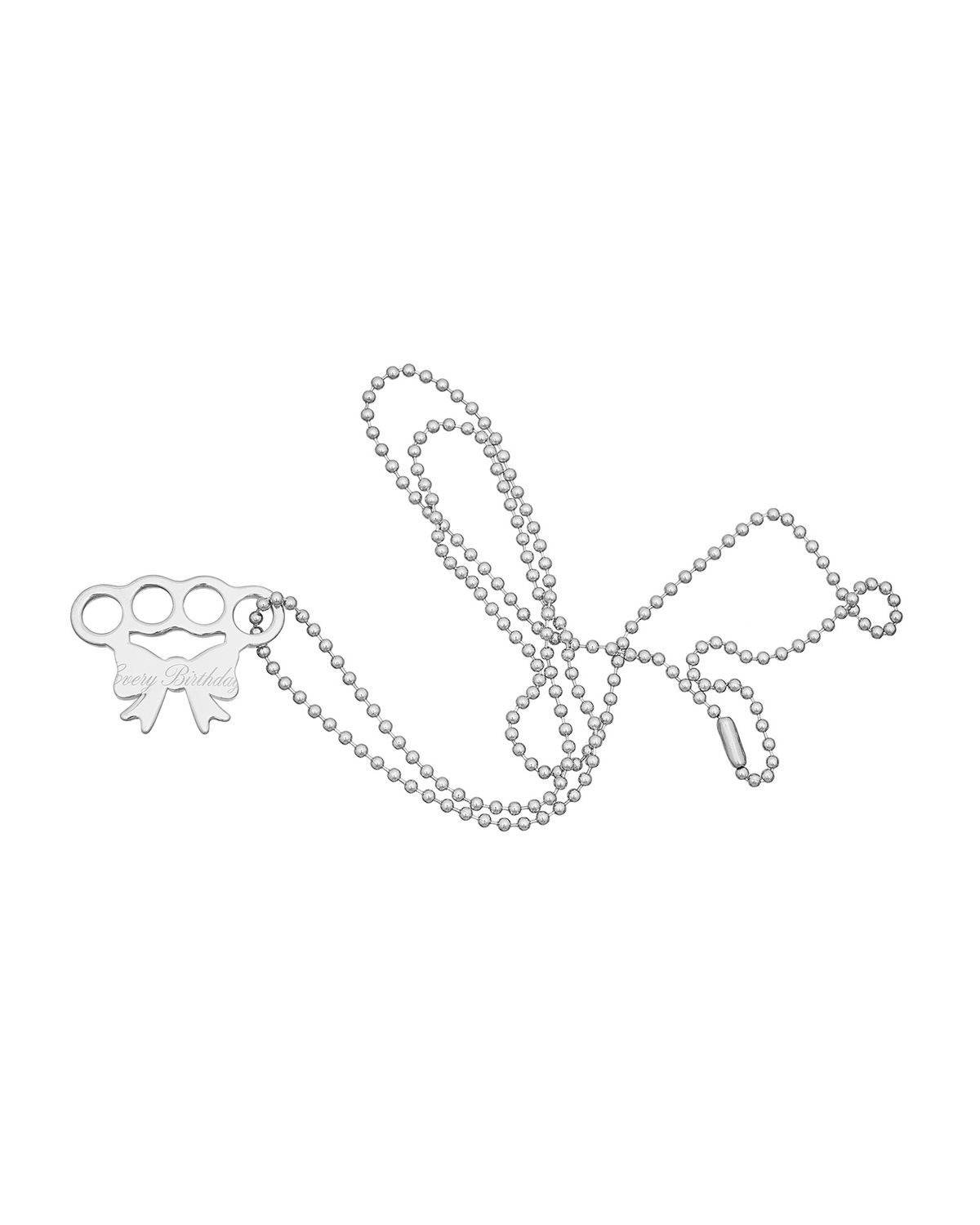 에브리벌스데이(EVERYBIRTHDAY) Ribbon knuckle long necklace
