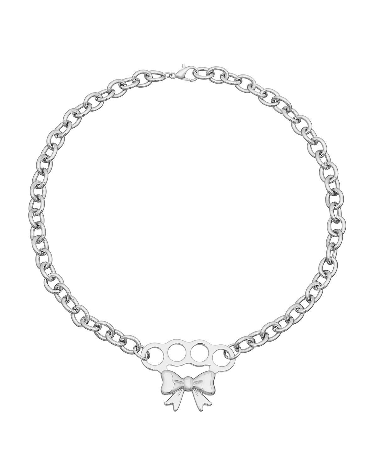 에브리벌스데이(EVERYBIRTHDAY) Ribbon knuckle chain necklace