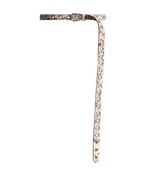 FST pony hair leather long belt