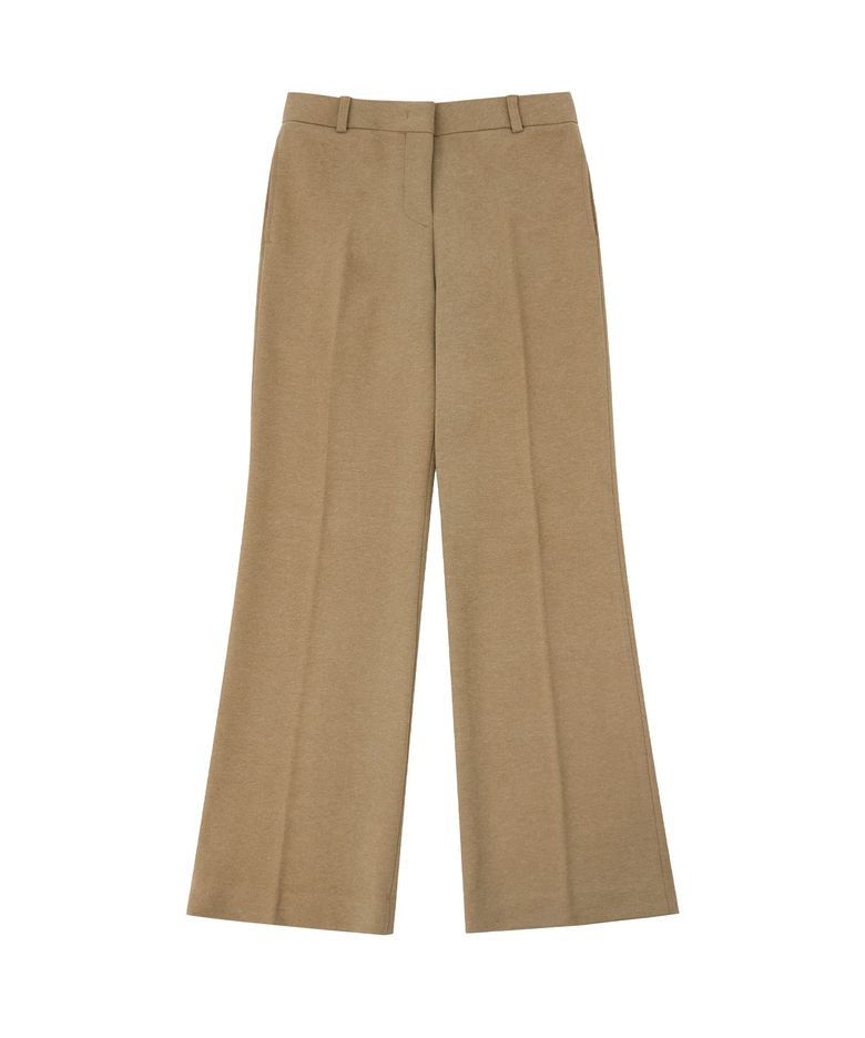 SIPT7181 실키 클린 부츠 컷 슬랙스_Camel beige