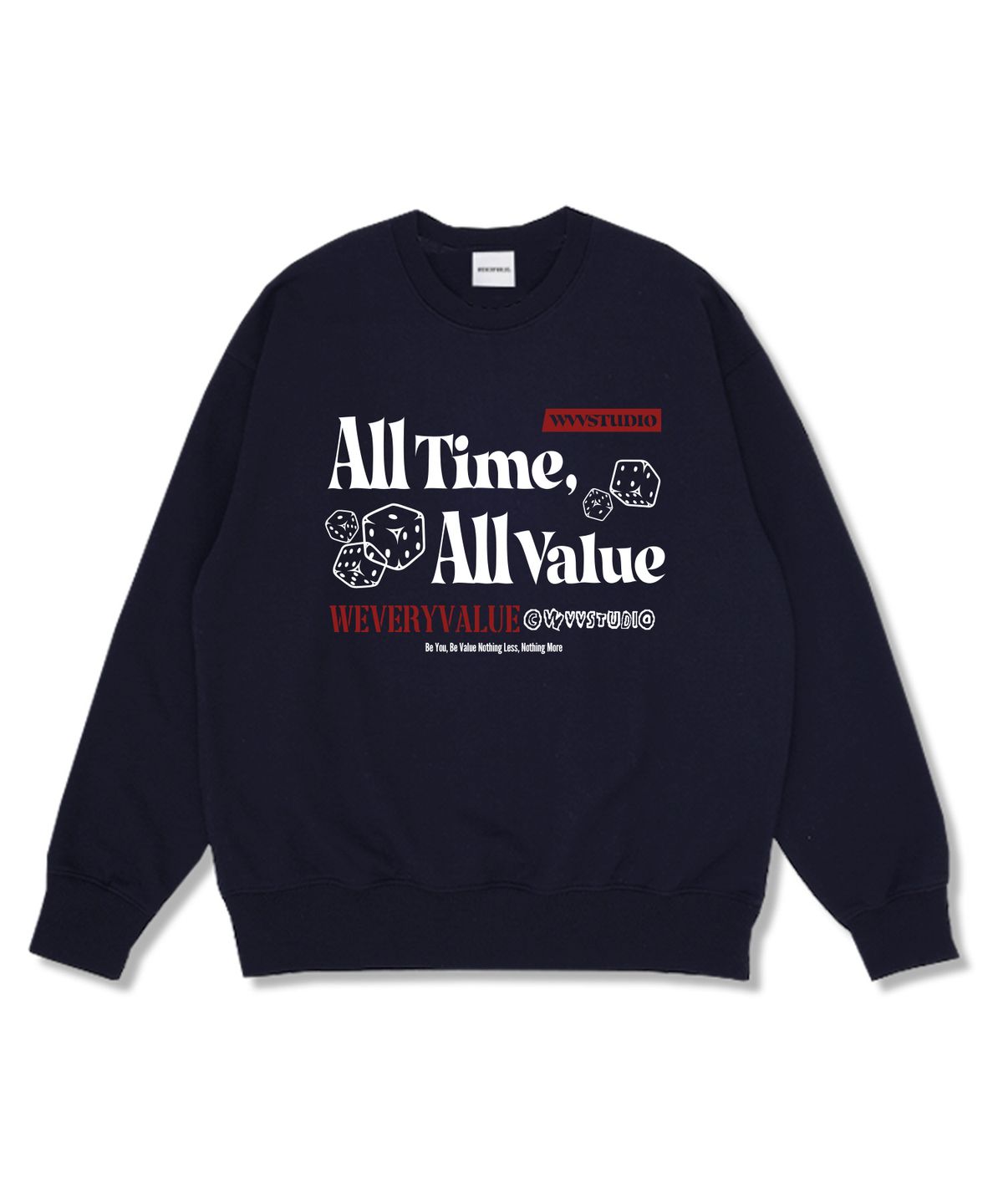 위베리벨류(WEVERYVALUE) 올타임벨류 오버핏 특양면 스웨트셔츠 4컬러 (기모선택)