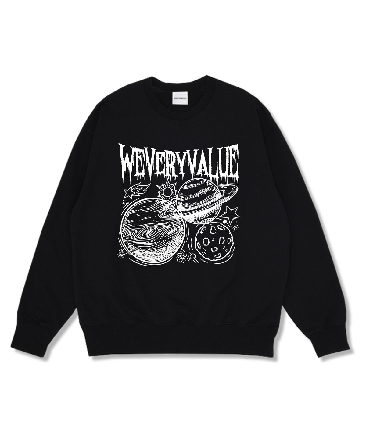 위베리벨류(WEVERYVALUE) 스페이스 오버핏 특양면 스웨트셔츠 4컬러 (기모선택)