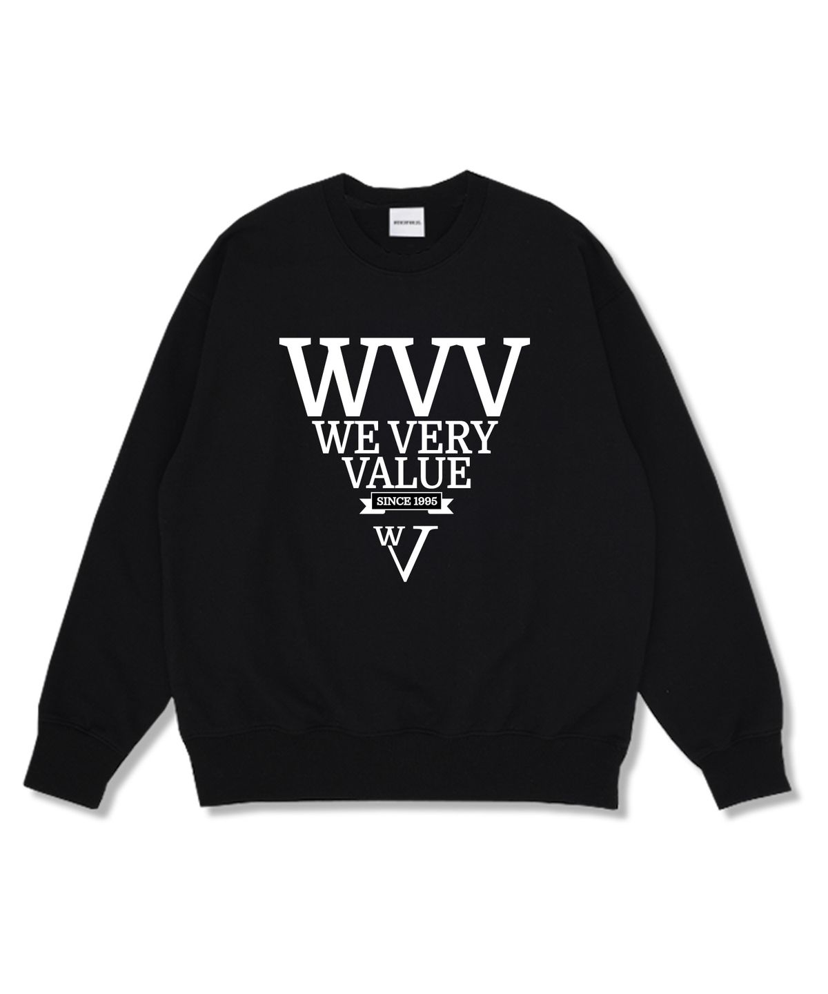 위베리벨류(WEVERYVALUE) WVV스퀘어 오버핏 특양면 스웨트셔츠 4컬러 (기모선택)