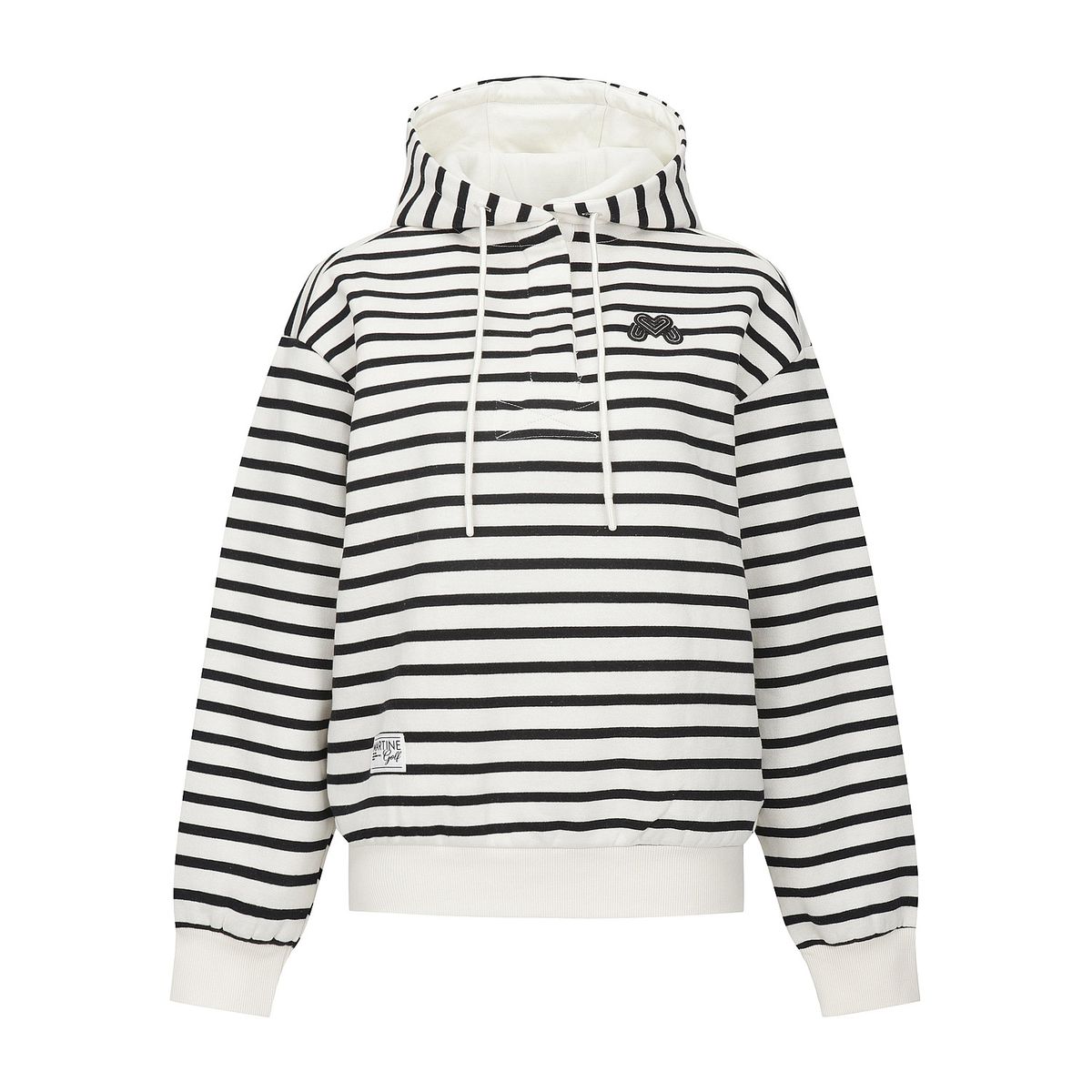 마틴골프(MARTINE GOLF) Warm Stripe Hooded Sweatshirts_IVORY