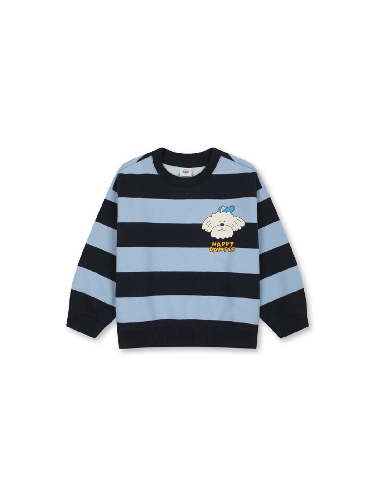 탑텐 키즈(TOPTEN KIDS) 공용 노이신 플리스 스트라이프 스웨트셔츠_MKF4TR3102