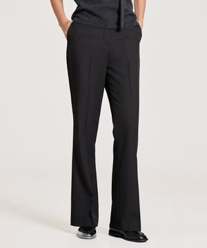 SIGNATURE ESSENTAIL BOOTCUT SLACKS, BLACK