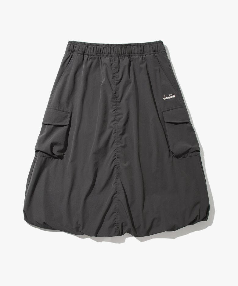 모르비 기모 카고 우븐 스커트 GREY