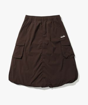 모르비 기모 카고 우븐 스커트 BROWN