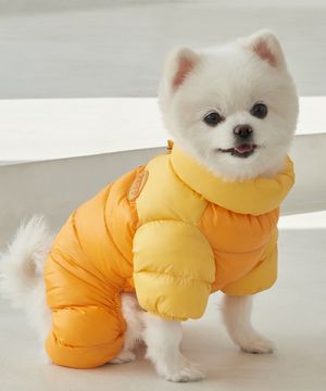 강아지 겨울옷 필패딩올인원 마리골드