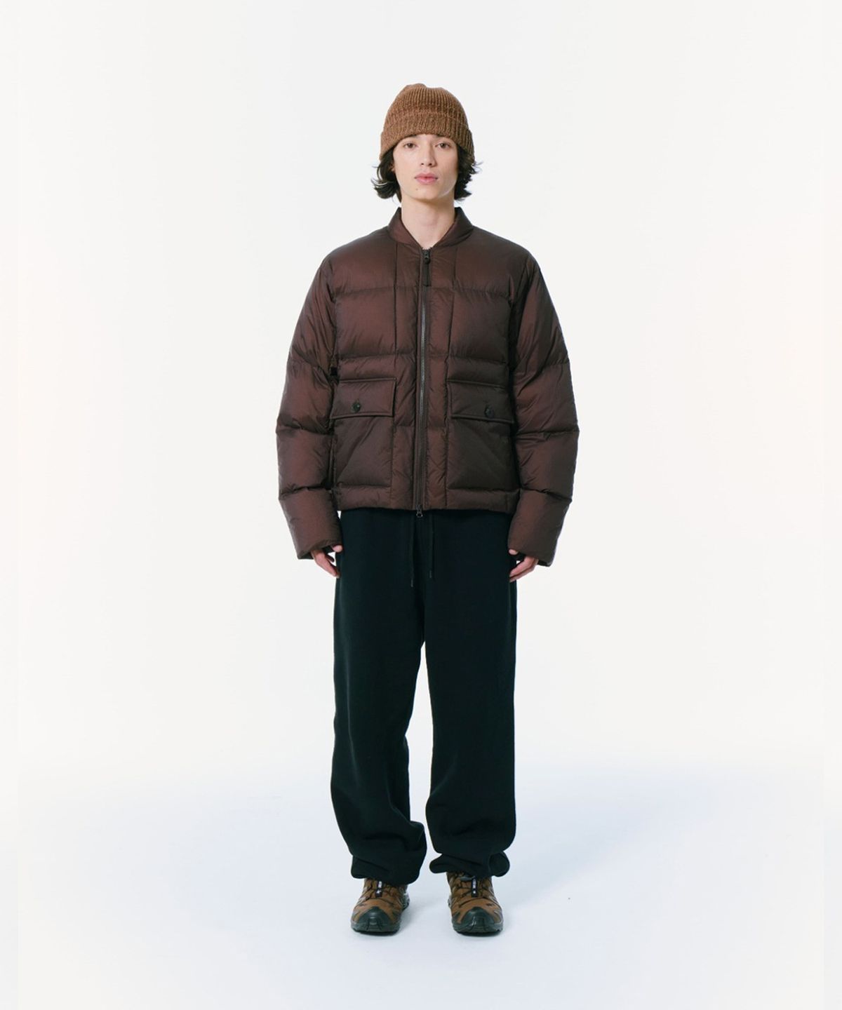 밀라코드(MILACODE) Versatile Down Jacket (Duck Down Semi Over Fit) (WINE)