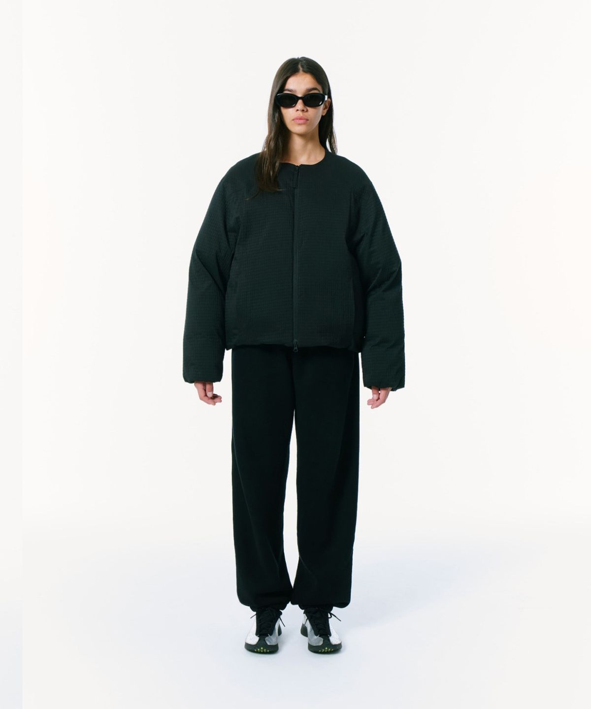 밀라코드(MILACODE) Round Neck Down Jacket (Duck Down) (BLACK)