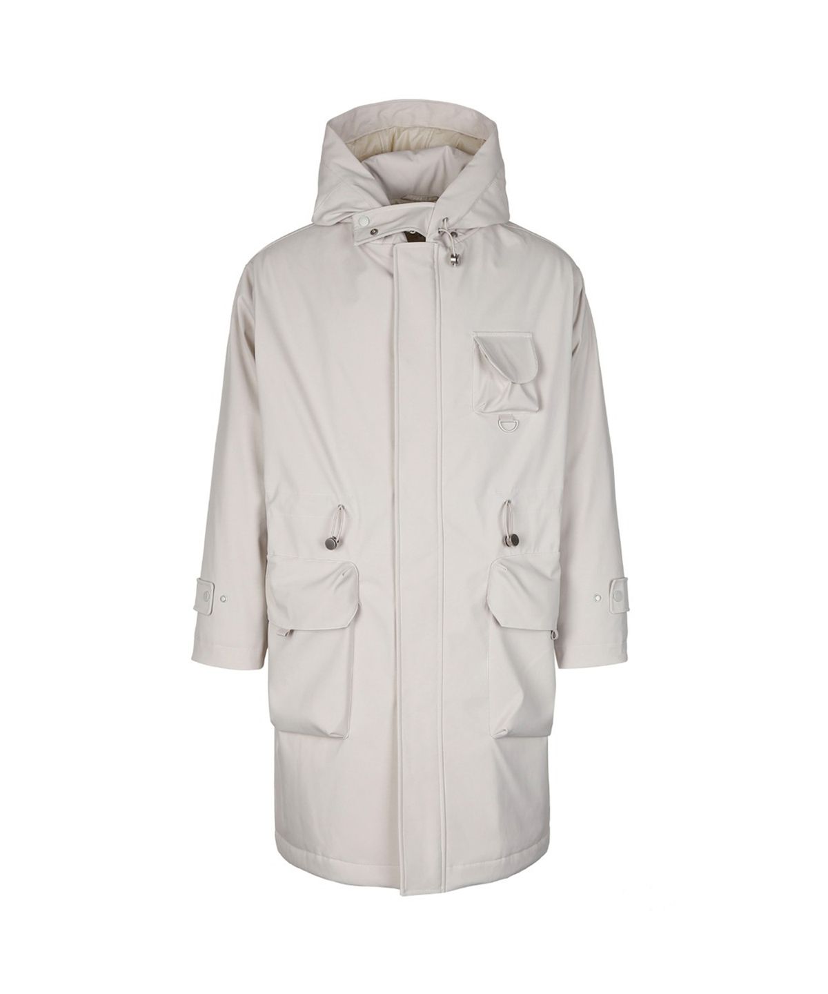 밀라코드(MILACODE) Multi Pocket Hoodie Coat (CREAM)