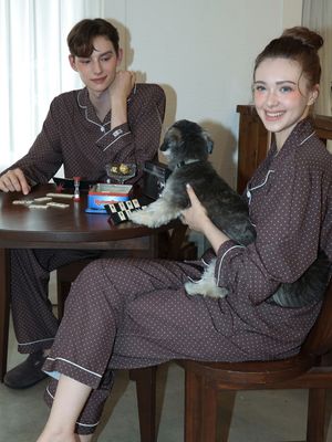 [2PACK] 코지도티 클린핏 커플잠옷 긴팔 파자마 상하의 세트