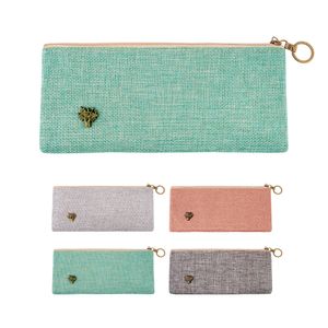 내츄럴 펜슬파우치 4컬러 린넨 감성필통