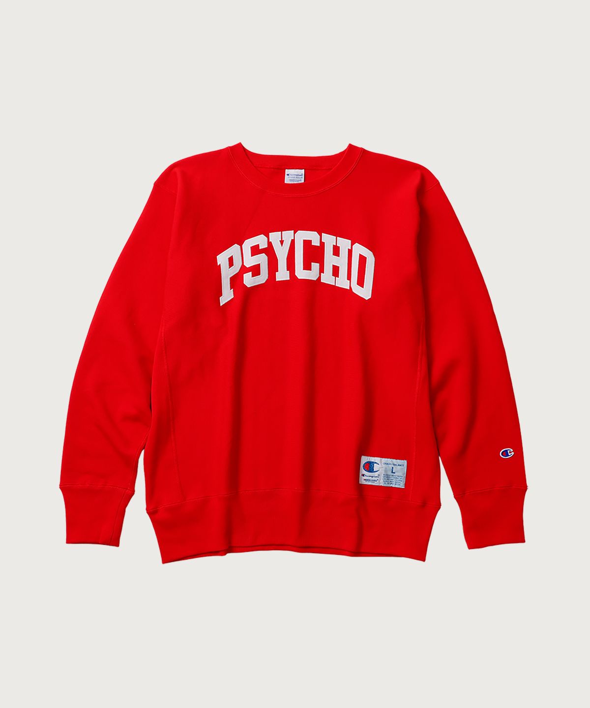 챔피온(CHAMPION) 챔피온 X 언더커버 리버스위브 PSYCHO 스웨트셔츠 Ruby Red