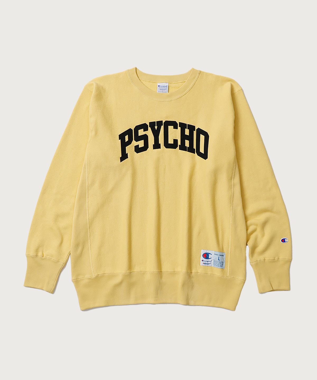 챔피온(CHAMPION) 챔피온 X 언더커버 리버스위브 PSYCHO 스웨트셔츠 Cream Yellow