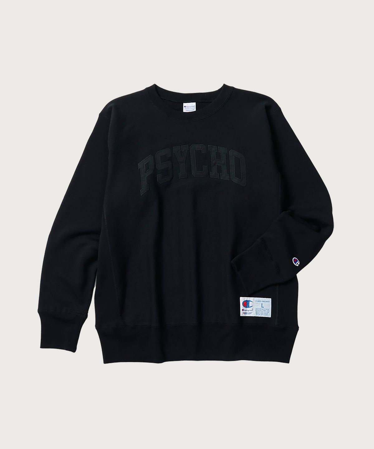 챔피온(CHAMPION) 챔피온 X 언더커버 리버스위브 PSYCHO 스웨트셔츠 Black