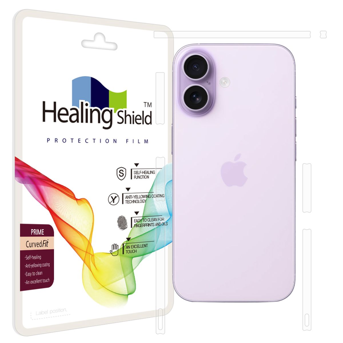 힐링쉴드(HEALINGSHIELD) 아이폰17 프라임 고광택 측면테두리 보호필름 2세트