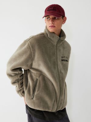 라이드 투 리브 그래픽 플리스 자켓_라이트 카키 HH15303301