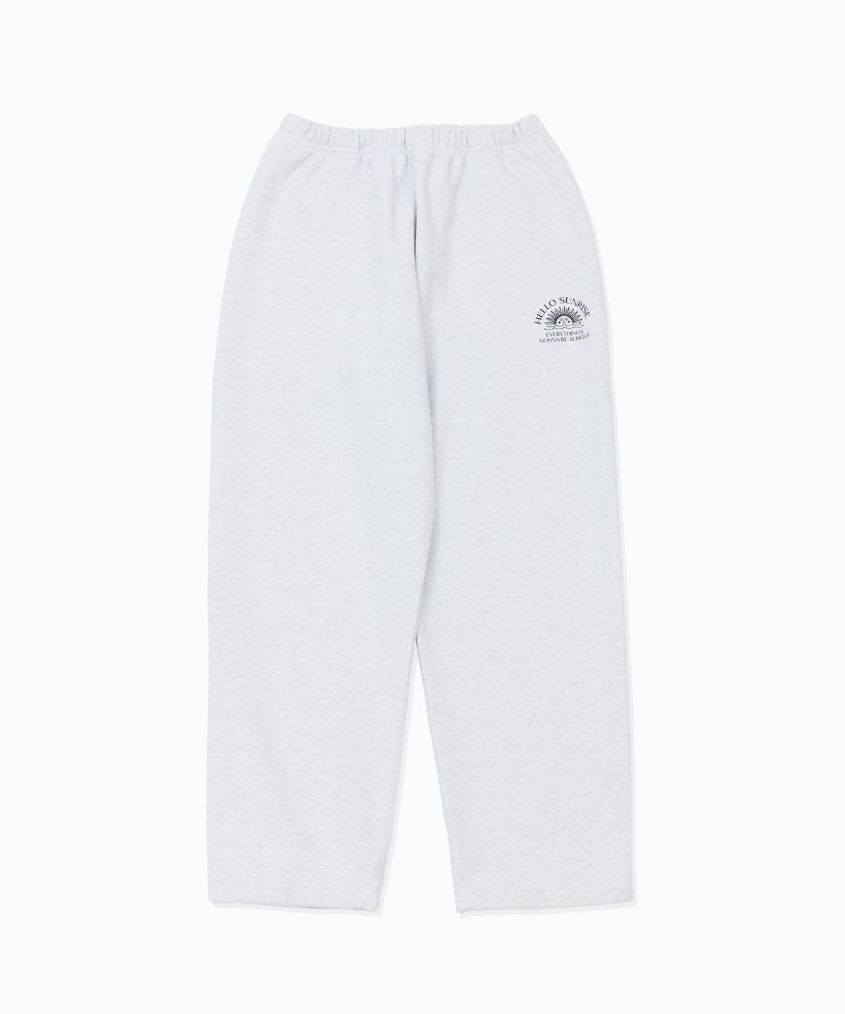 헬로 선라이즈(HELLO SUNRISE) HS Logo Wide Sweatpants_L.Gray