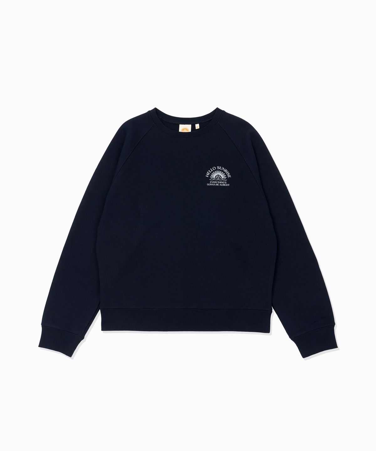 헬로 선라이즈(HELLO SUNRISE) HS Logo Raglan Sweatshirt_Navy