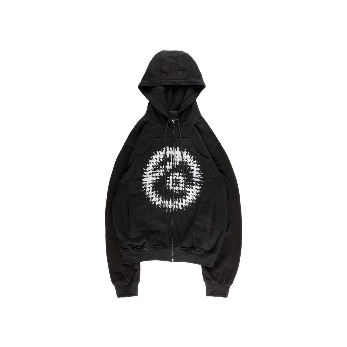 더왈드(THEWARLD) EXP WARLD LOGO HOODIE ZIP UP BLACK