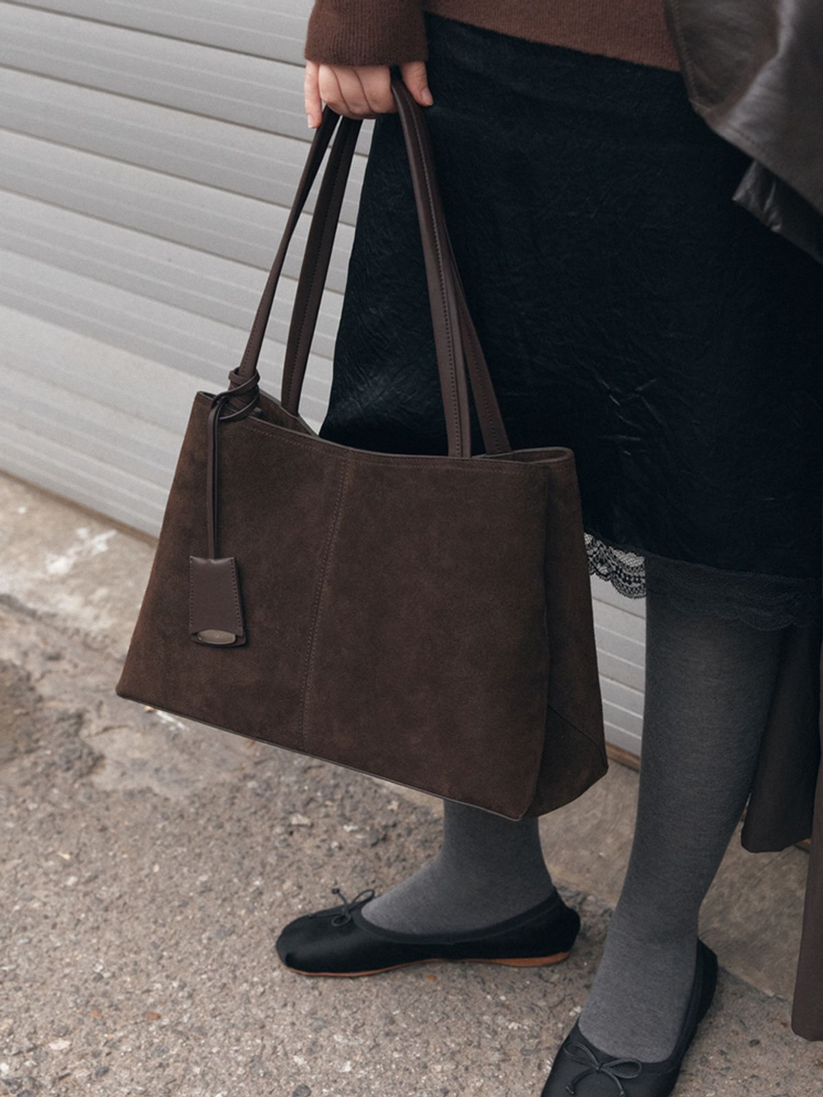 드메리엘(DEMERIEL) Serena Shopper Bag Choco Brown
