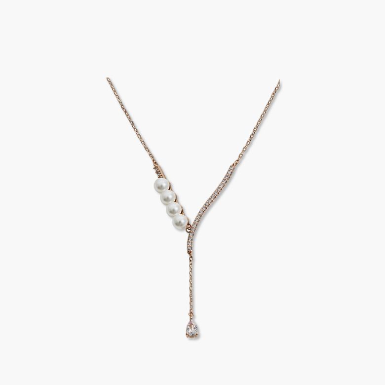 펄스톤 목걸이 MGNL0119 14K Gold Plated (화이트 펄)